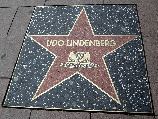 Stern von Udo Lindenberg auf dem Walk of Fame auf der Hamburger Reeperbahn